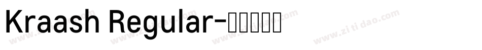 Kraash Regular字体转换